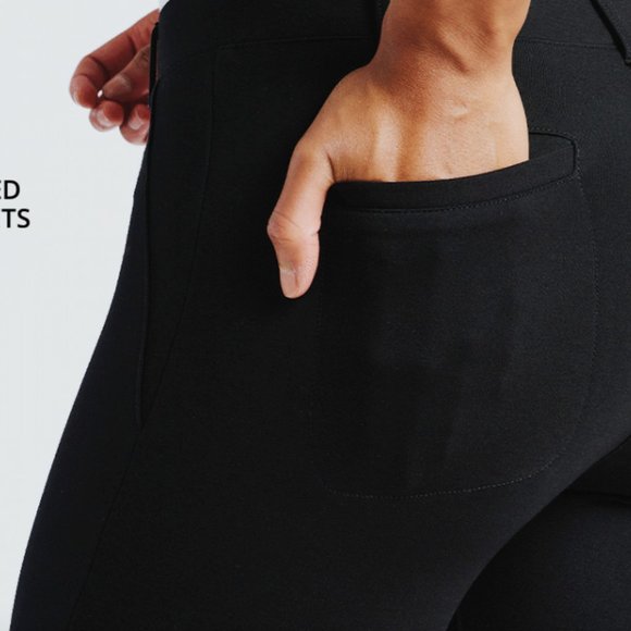 Betabrand Dress Pant Yoga Skinny Two-Pocket Black Small Long - Picture 4 of 8